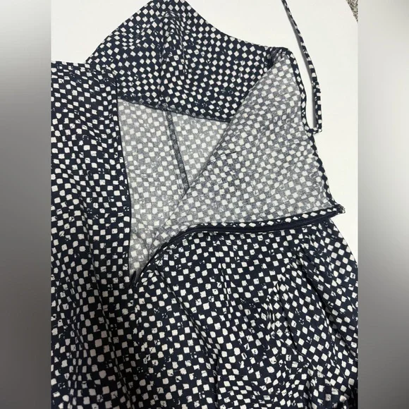 Madewell Navy and White boho cotton Midi Sundress 14 - Picture 14 of 14